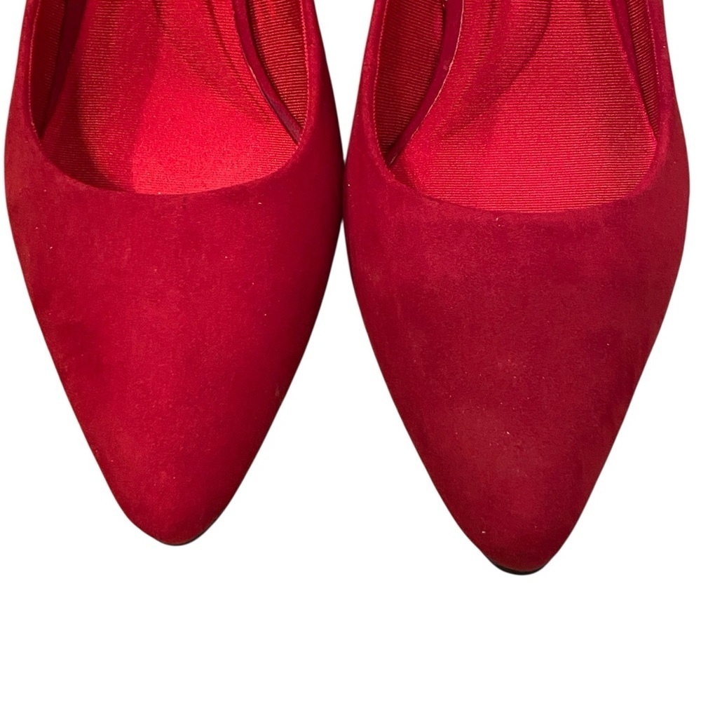 Ann Klein Womens Deep Red Berkley Pump Point Toe Heels - Picture 5 of 10